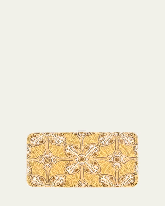 Rectangle Gilded Stamp Crystal Clutch Bag